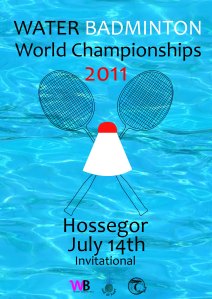 Affiche championnat du monde de Water Badminton